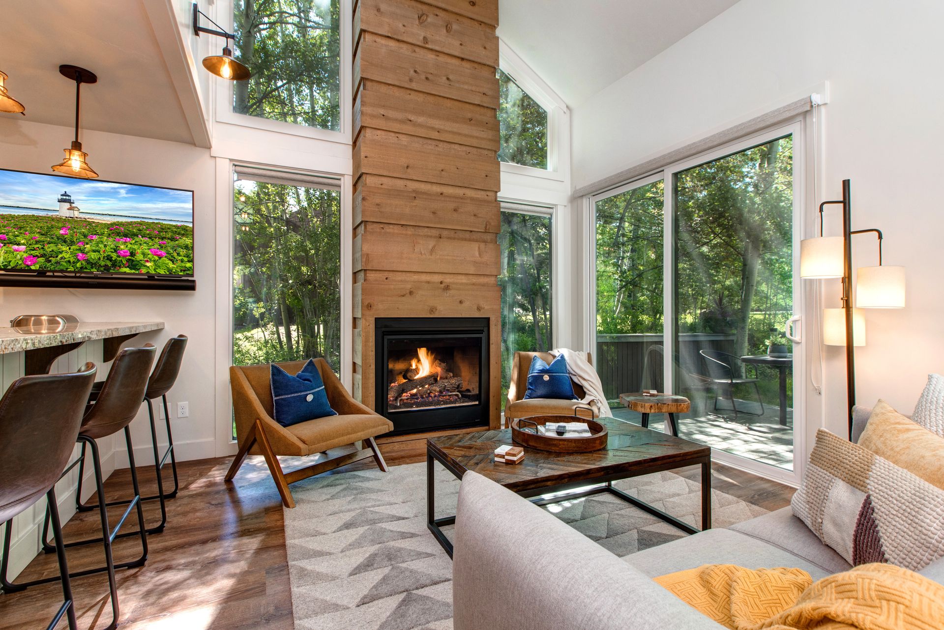Warm, elegant interior of a Luxury Mountain Escapes home in Park City